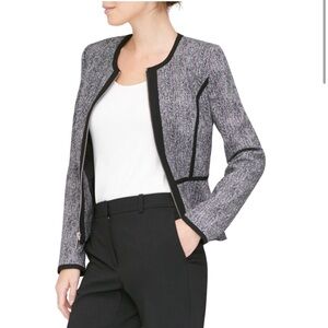 DKNY exposed zipper blazer with peplum- excellent condition
